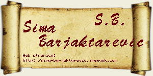Sima Barjaktarević vizit kartica